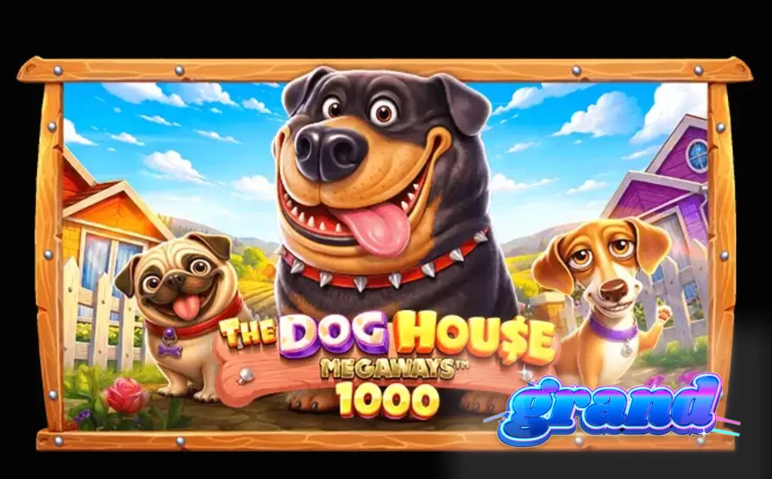 The Dog House Megaways 1000 স্লটের রঙিন এবং প্রাণবন্ত ইন্টারফেস